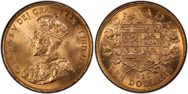 1913 $10 Gold Reserve MS64
