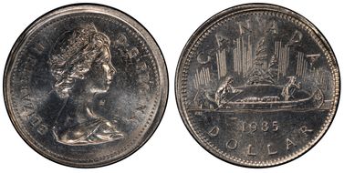 1985 $1 Voyageur MS62