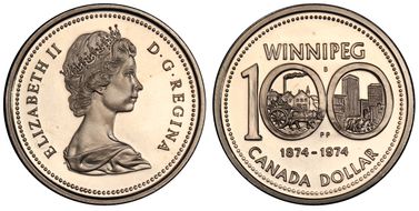 1974 $1 Winnipeg SY Ni SP68