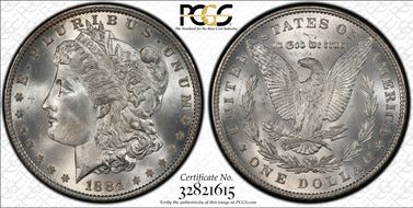 1884 $1 MS66+
