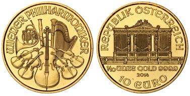 2014 € 10 Vienna Philharmonic MS69