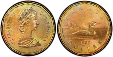 1987 $1 Loon MS65