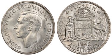 1942-S Florin KM-40  Ag MS63