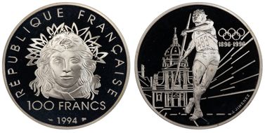 1994 100 Fr Lancer du javelot PR68DCAM