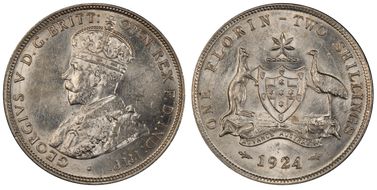 1924(m,sy) Florin MS61