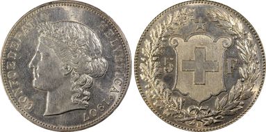 1907 B 5 Fr AU58