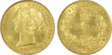 1857-SY 1/2 Sov MS64