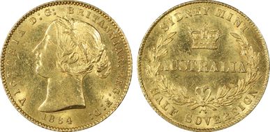 1864-SY 1/2 Sov Arabic 1 MS64+