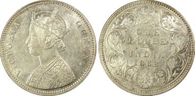 1862(C) Rupee SW-4.51 0/0 AU58