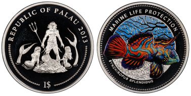 2013 $1 Mandarin Fish PR67DCAM