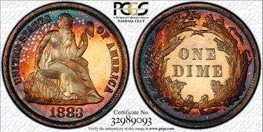 1883 10C PR68CAM
