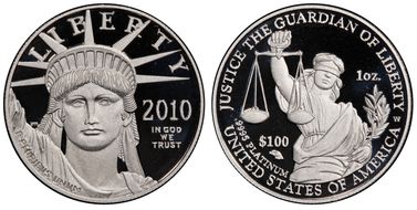 2010-W $100 Statue of Liberty PR69DCAM
