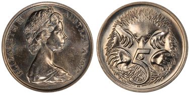 1972 5C Low Echidna MS63