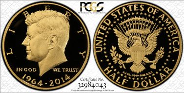 2014-W 50C Gold JFK 50th Anniversary PR69DCAM