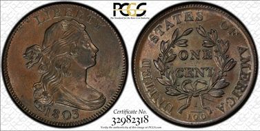 1803 1C S-252 MS63BN