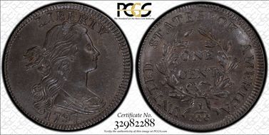 1797 1C S-138 AU58+ BN