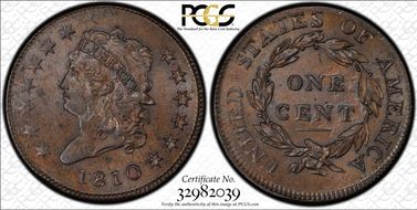 1810 1C S-282 MS63BN