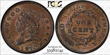 1810 1C S-284 AU58BN