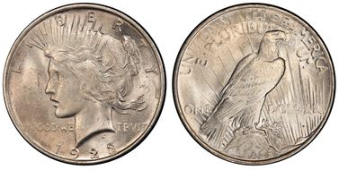 1923 $1 VAM 1AA Extra Hair MS62