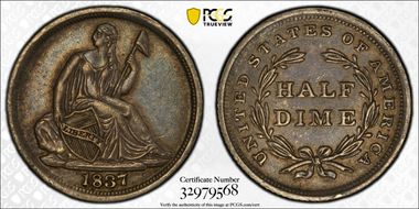 1837 H10C Seated, Large Date XF45