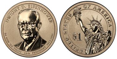 2015-P $1 D. Eisenhower Rev PR PR69