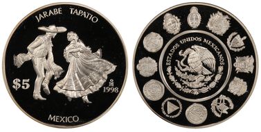 1998-Mo 5 Peso Jarabe Tapatio PR67DCAM