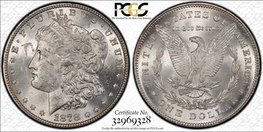 1878 7TF $1 Reverse of 1878 MS60