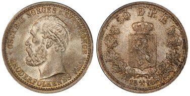 1893 50 Øre MS65