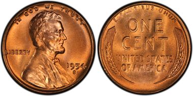 1954-S 1C MS67+ RD