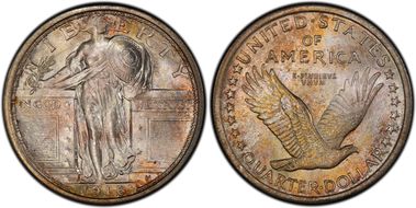 1916 25C Standing Liberty MS66FH