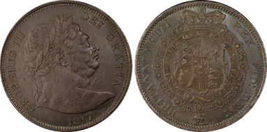 1817 1/2 Cr S-3788 Bull Head MS64