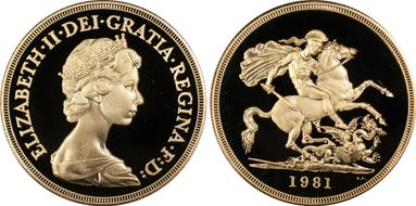 1981 £5 S-SE1 St. George PR69DCAM