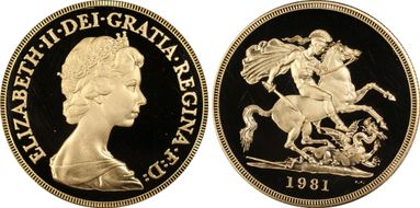 1981 £5 S-SE1 St. George PR69DCAM