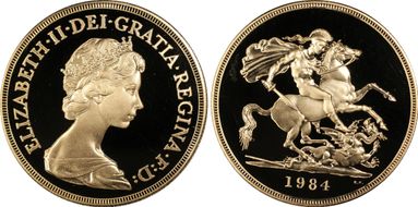 1984 £5 S-SE1 St. George PR68DCAM