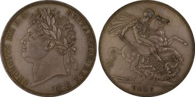 1821 Crown S-3805 Secundo MS63