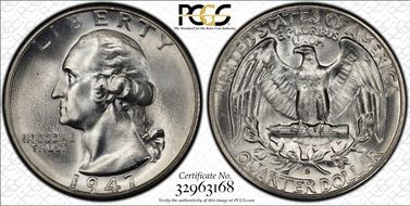 1947-S/S 25C RPM, FS-501 MS67