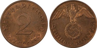 1940-A 2 Pfg J-362 MS64RD