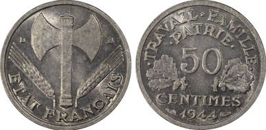 1944-B 50C Gad-425 F-196 MS65