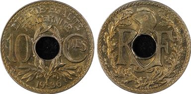 1936 10C Gad-286 F-138 MS66