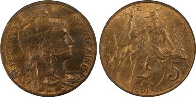 1901 5C Gad-165 F-119 MS64RB