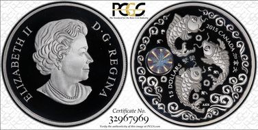 2015 $15 Maple of Prosperity PR70DCAM