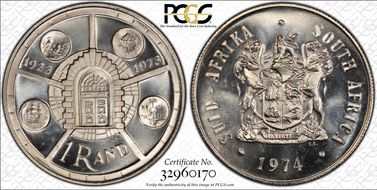 1974 Rand 50th Ann. Pretoria Mint PR66CAM