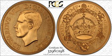 "1937" Medal FM-19c Edward VIII PR66CAM