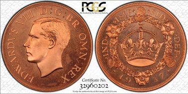 "1937" Medal FM-19c Edward VIII PR66CAM