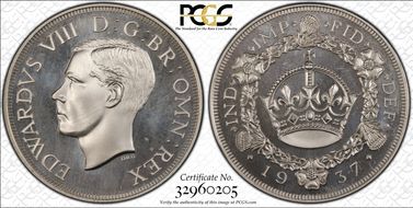 "1937" Medal FC19e Edward VIII PE PR67DCAM