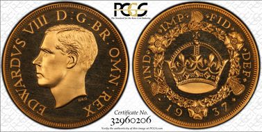 "1937" Medal FM-19c Edward VIII PR66CAM