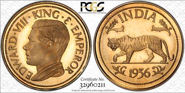 "1936" Medal FM46b PE Edward VIII PR65DCAM