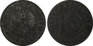 1946-F 10 Pfg J-375 MS63