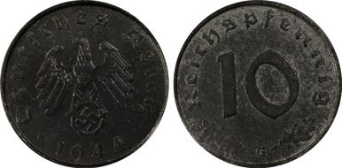 1944-G 10 Pfg J-371 MS62