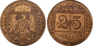 1908-D P25 Pfg Sch18G30 Copper SP65RD